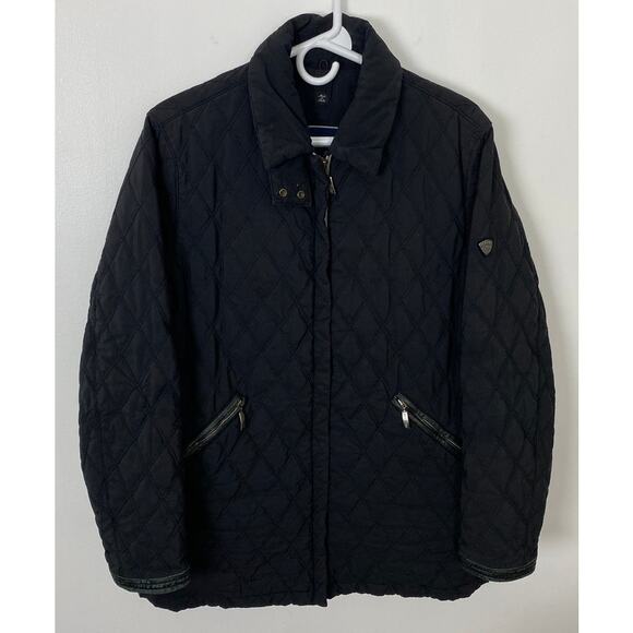 Women Post Card Italy quilted puffer insulated zip-up jacket coat, US8/EU44 - Picture 1 of 7